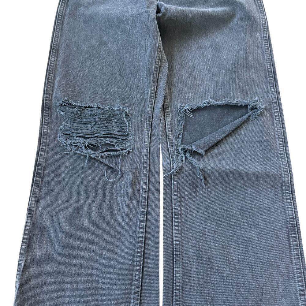 Re/Done High Rise Loose Jeans Ripped Black - Picture 7 of 11
